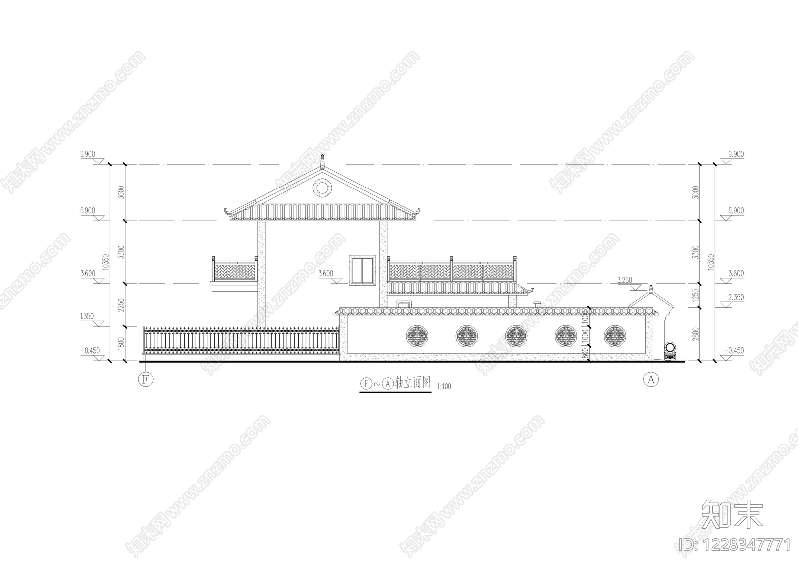 别墅建筑cad施工图下载【ID:1228347771】
