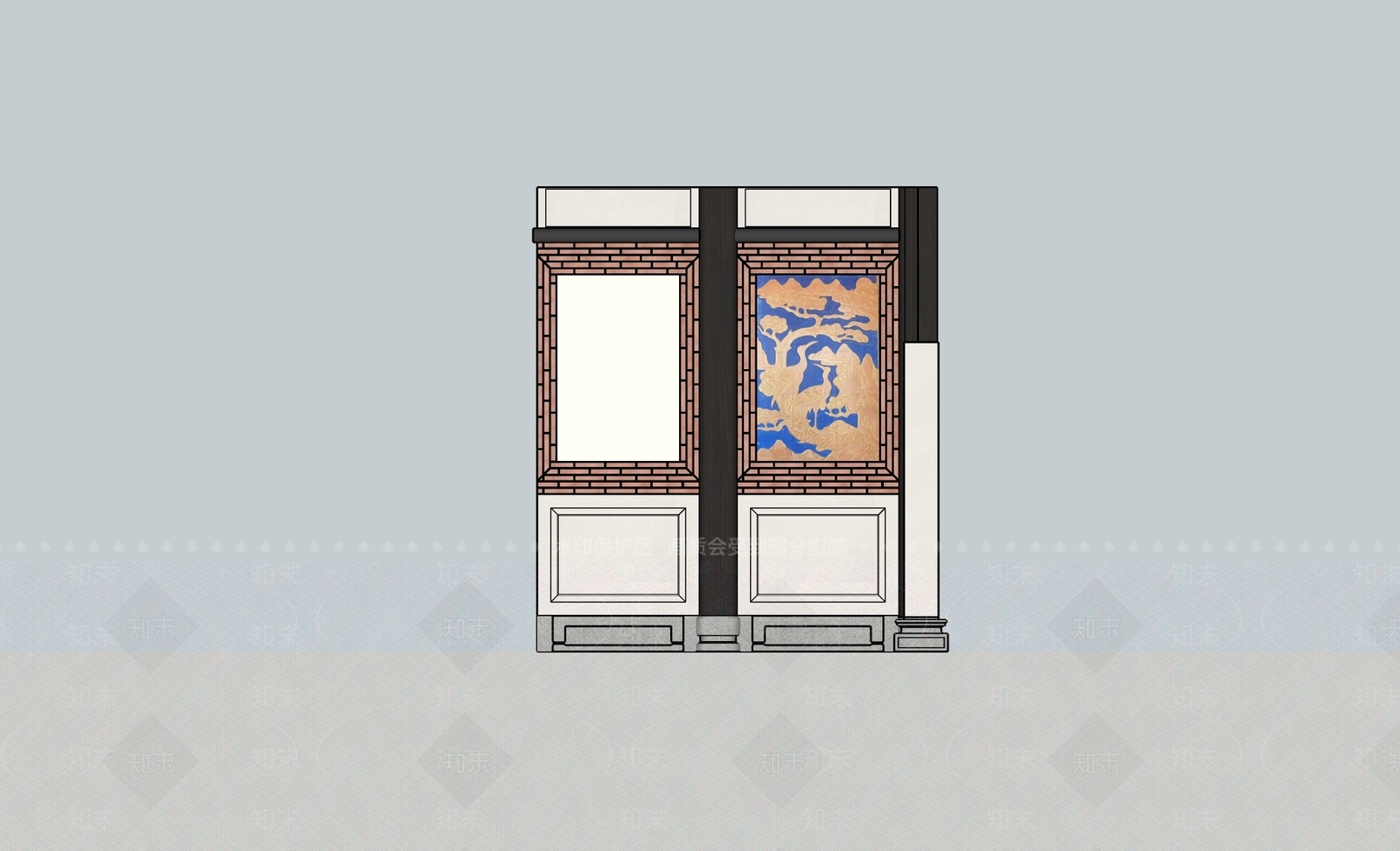 中式乡村民房SU模型下载【ID:1228354613】