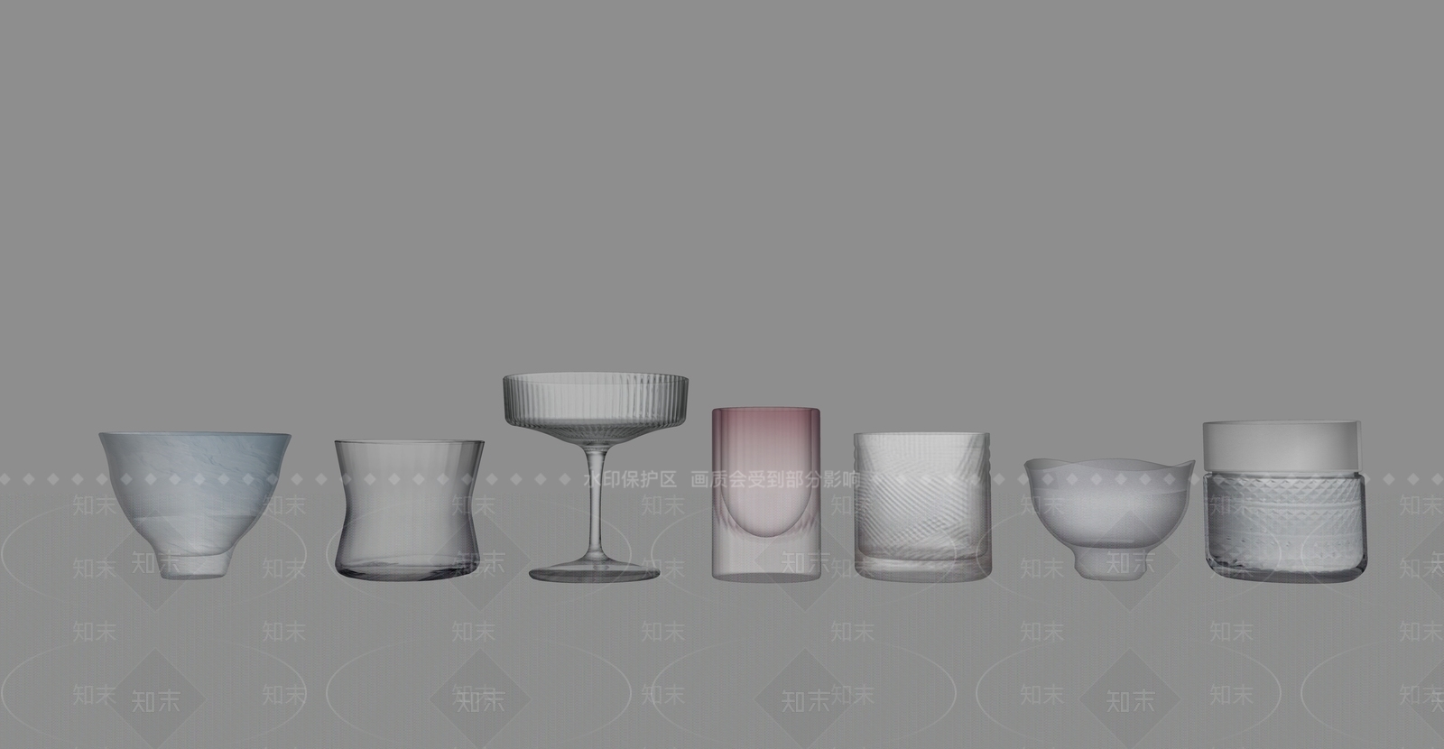 现代酒具SU模型下载【ID:1228358352】