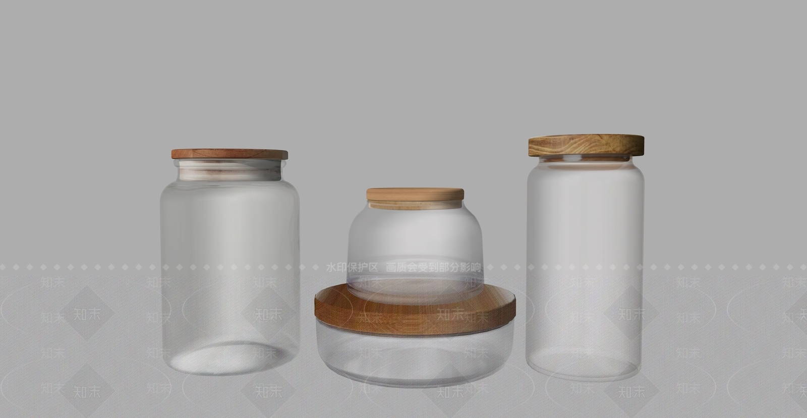 原木风厨房用品组合SU模型下载【ID:1228358747】