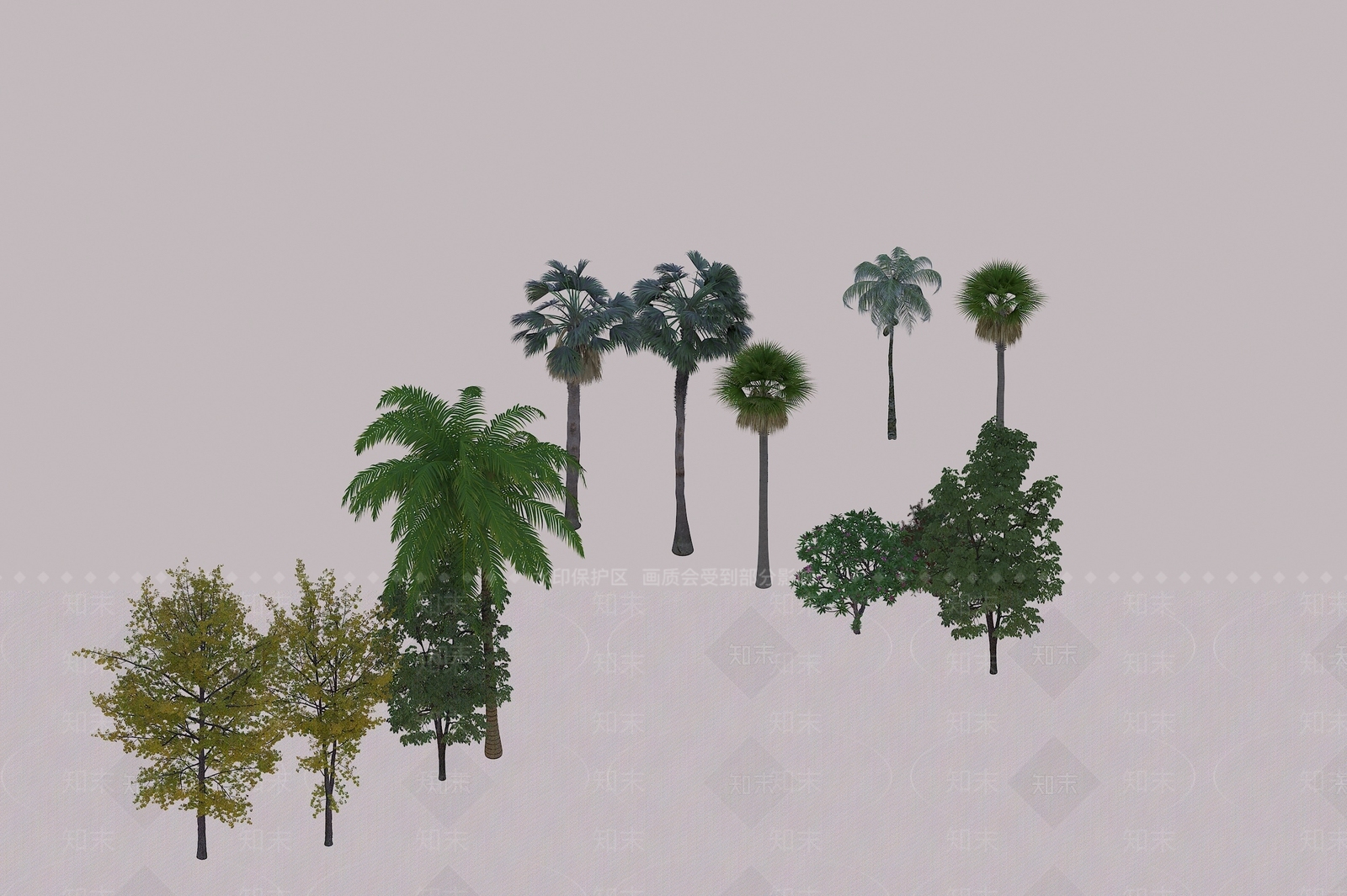 现代主义景观树3D模型下载【ID:1228378047】