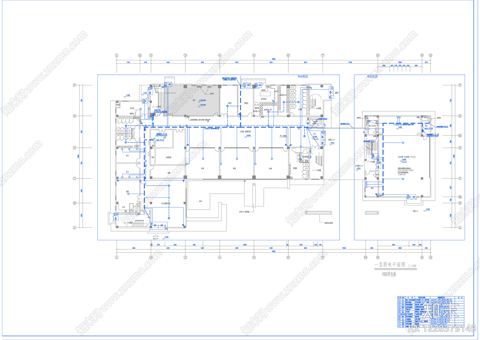 通信网络系统cad施工图下载【ID:1228379149】