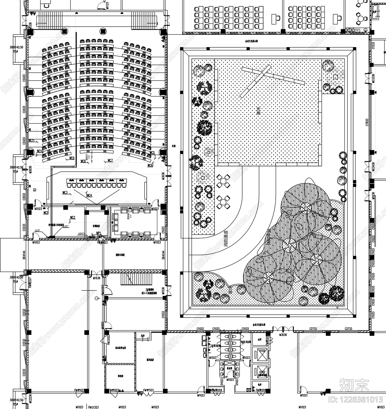 办公景观cad施工图下载【ID:1228381013】