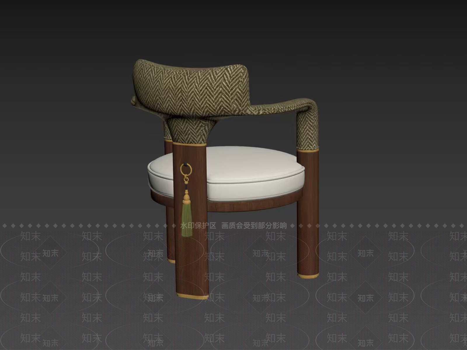 新中式餐椅3D模型下载【ID:1228395207】