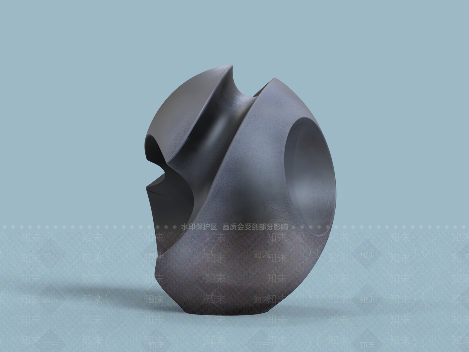 抽象雕塑雕塑摆件3D模型渲染效果图