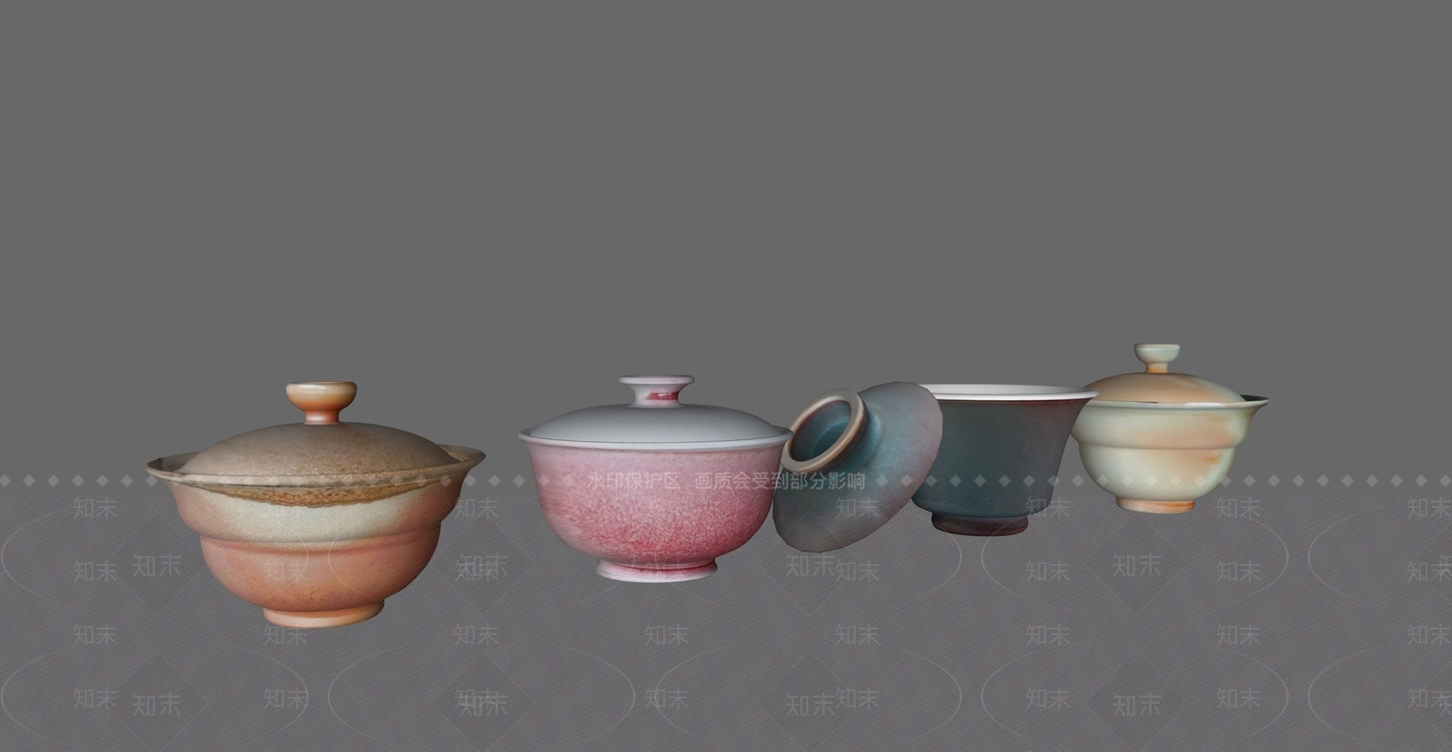 中式茶具SU模型下载【ID:1228400006】