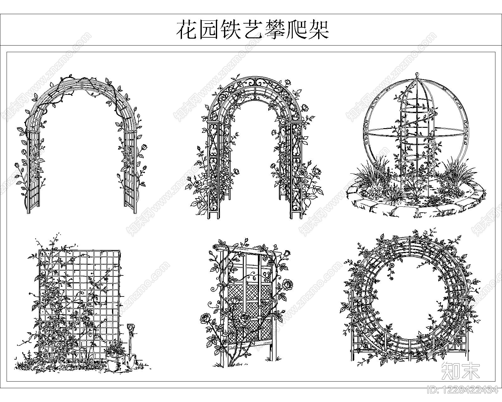 中庭绿化CAD图纸