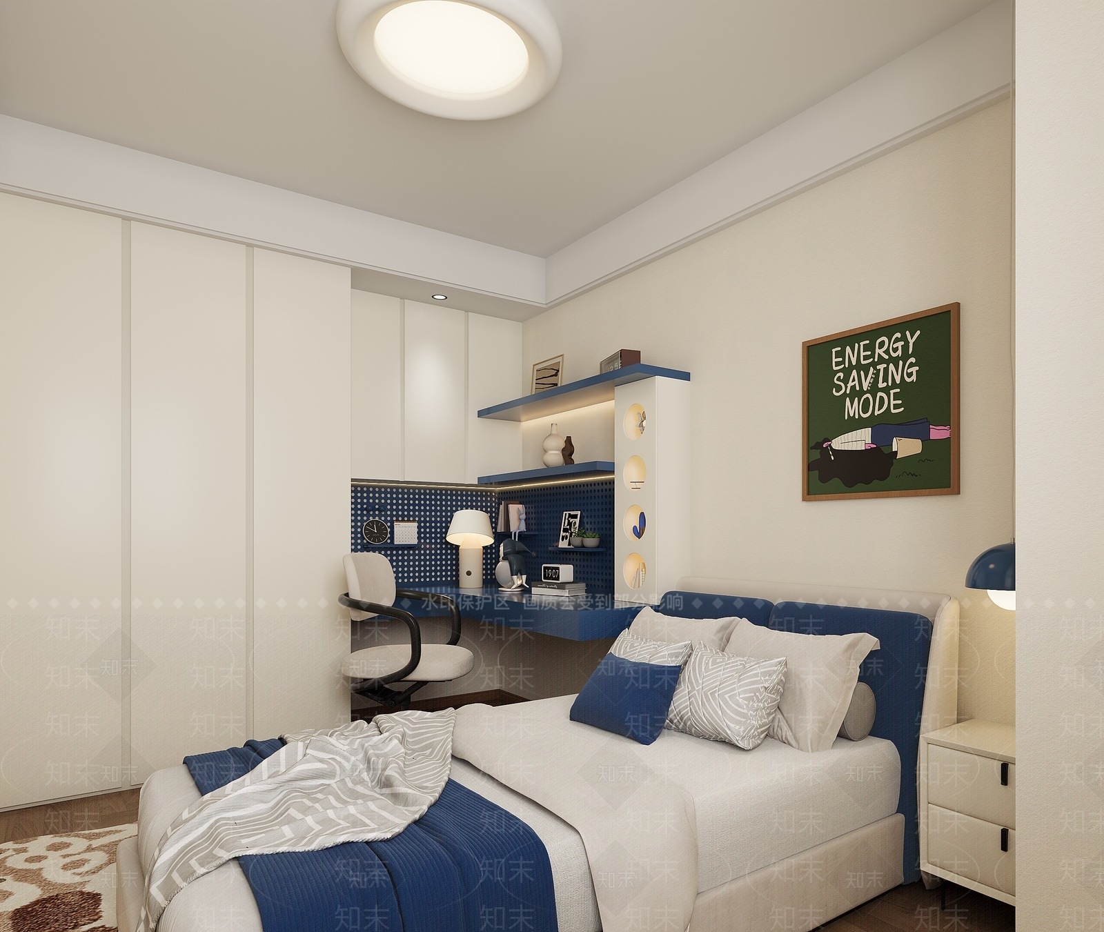 现代简约家居卧室3D模型下载【ID:1228425945】