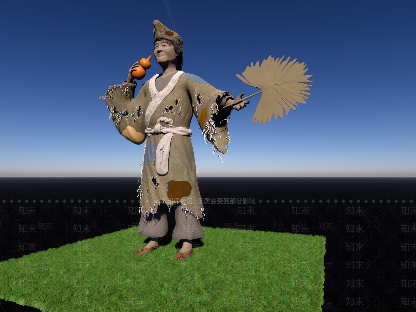 中式虚拟人物SU模型下载【ID:1228427621】