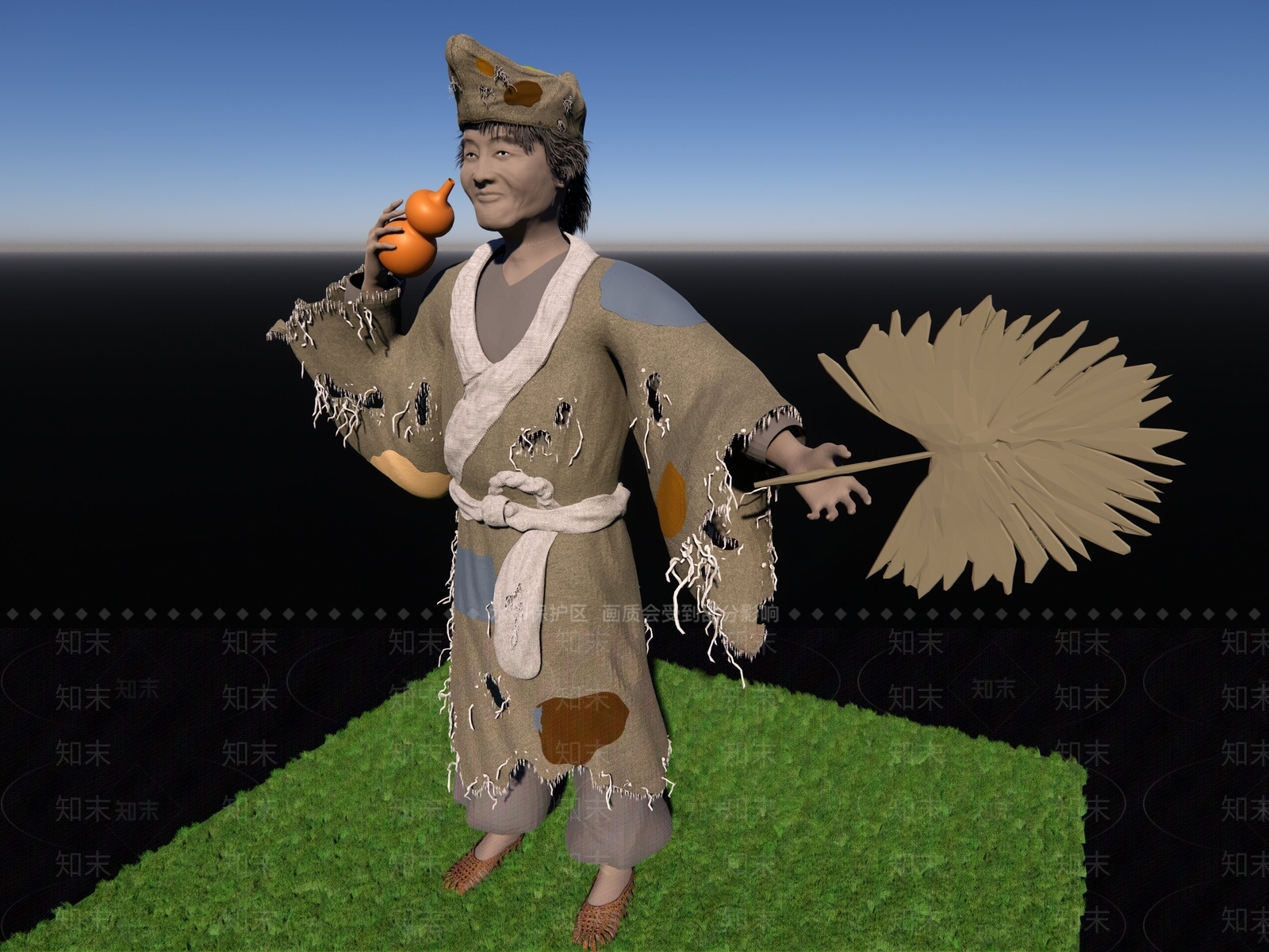 中式虚拟人物SU模型下载【ID:1228427621】