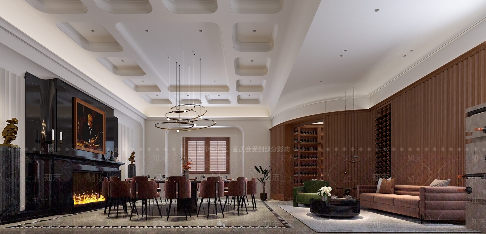 中古风酒店餐厅3D模型下载【ID:1228431688】