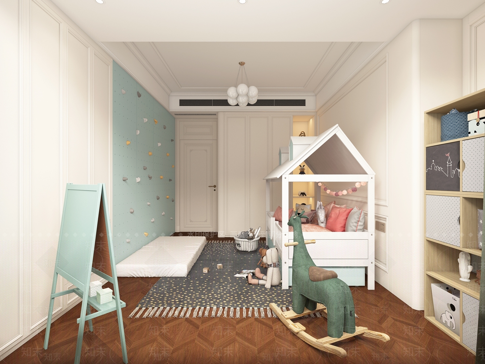 法式通用儿童房3D模型下载【ID:1228440504】