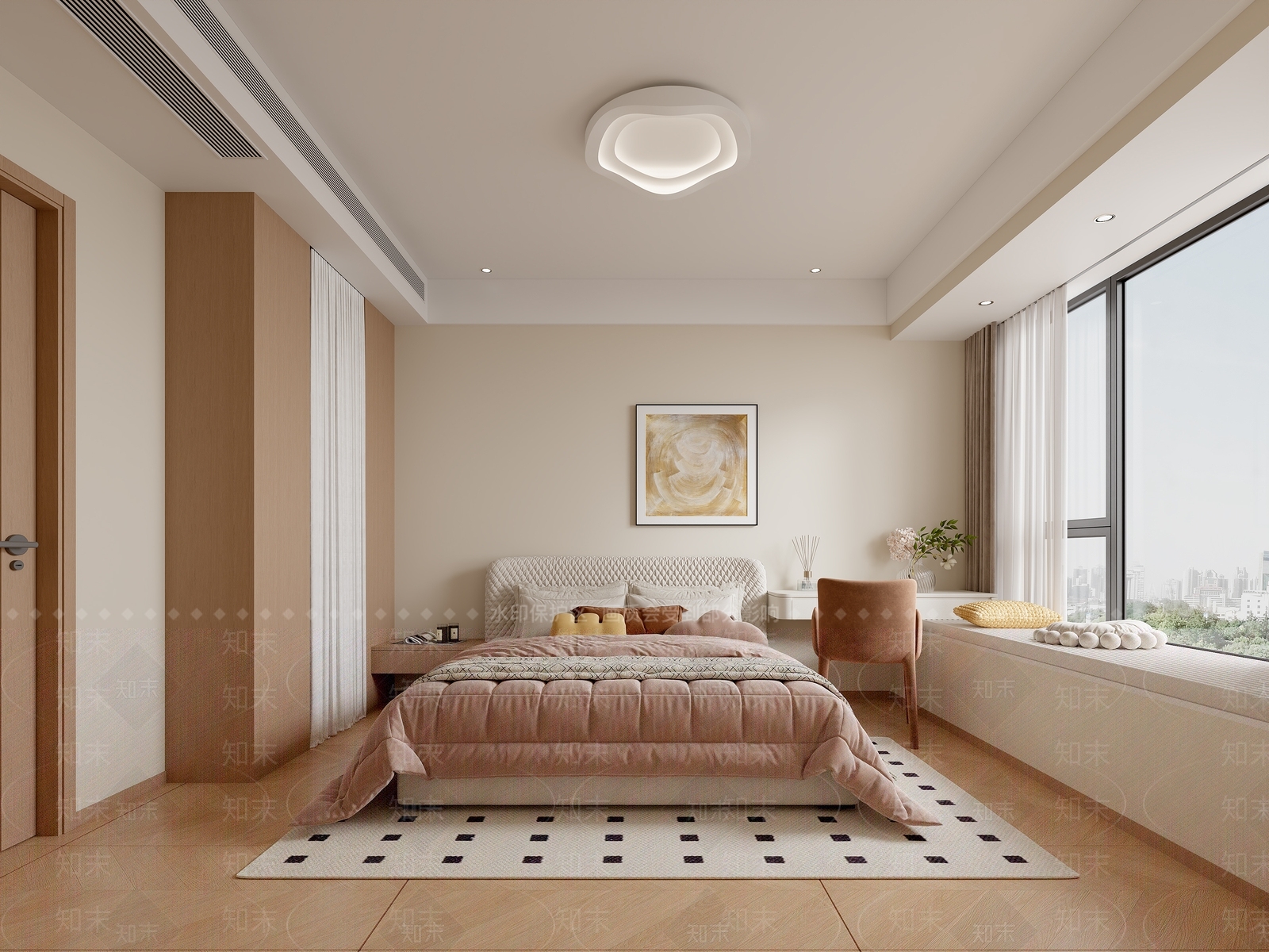 原木风书房3D模型下载【ID:1228441140】
