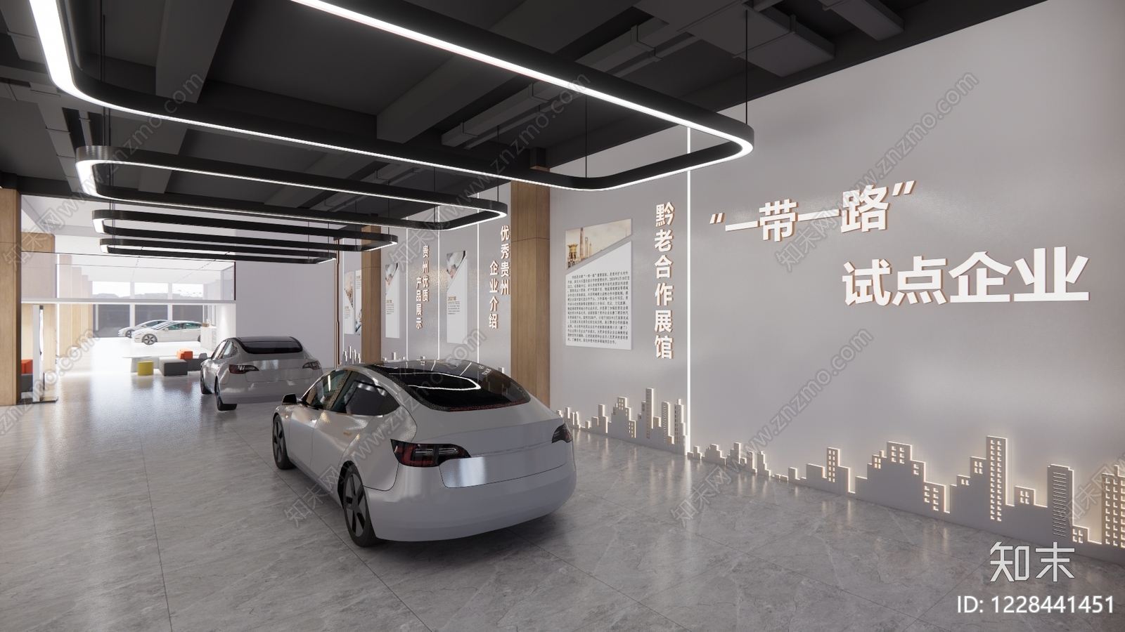 汽车展厅cad施工图下载【ID:1228441451】