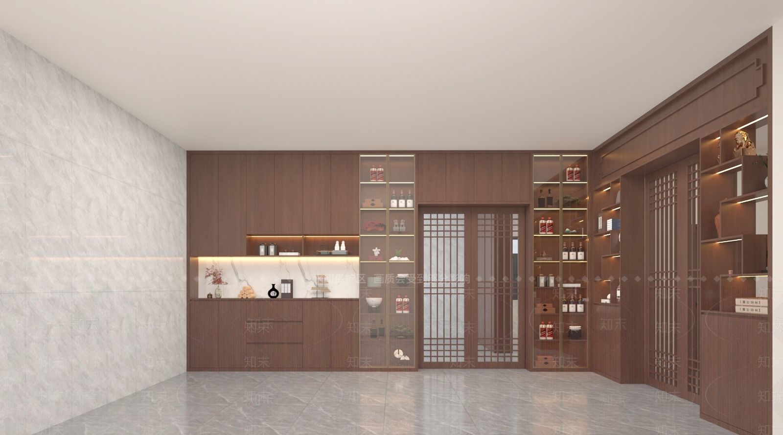 新中式宋式客餐厅3D模型下载【ID:1228443696】