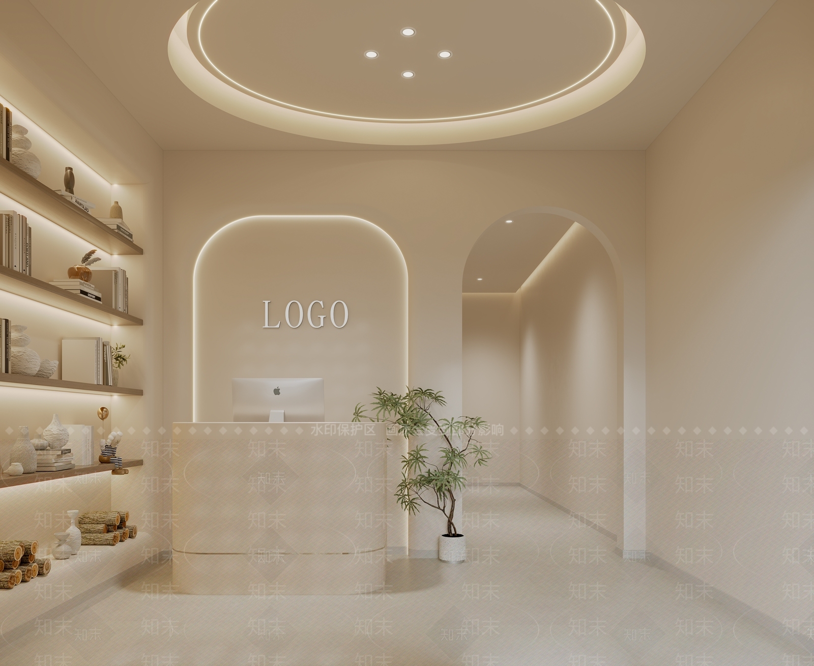 奶油风美容院3D模型下载【ID:1228446081】