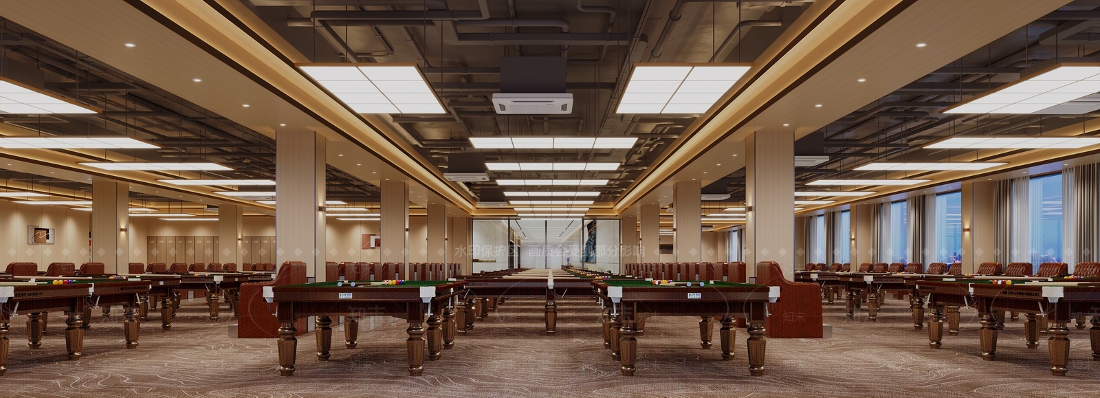现代台球室3D模型下载【ID:1228446219】