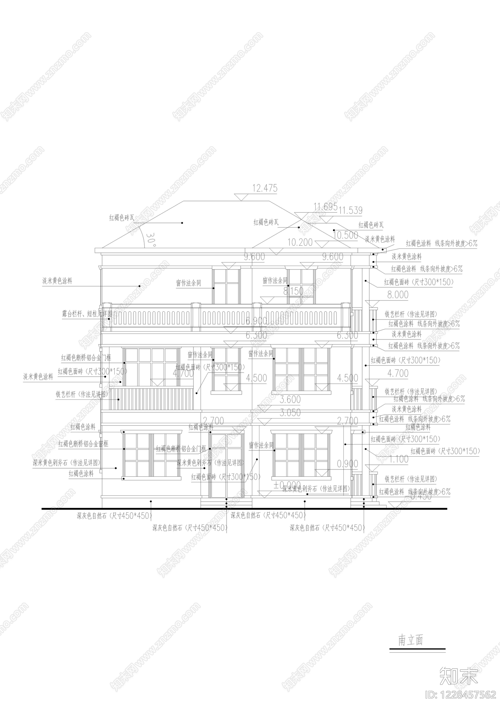 别墅建筑cad施工图下载【ID:1228457562】