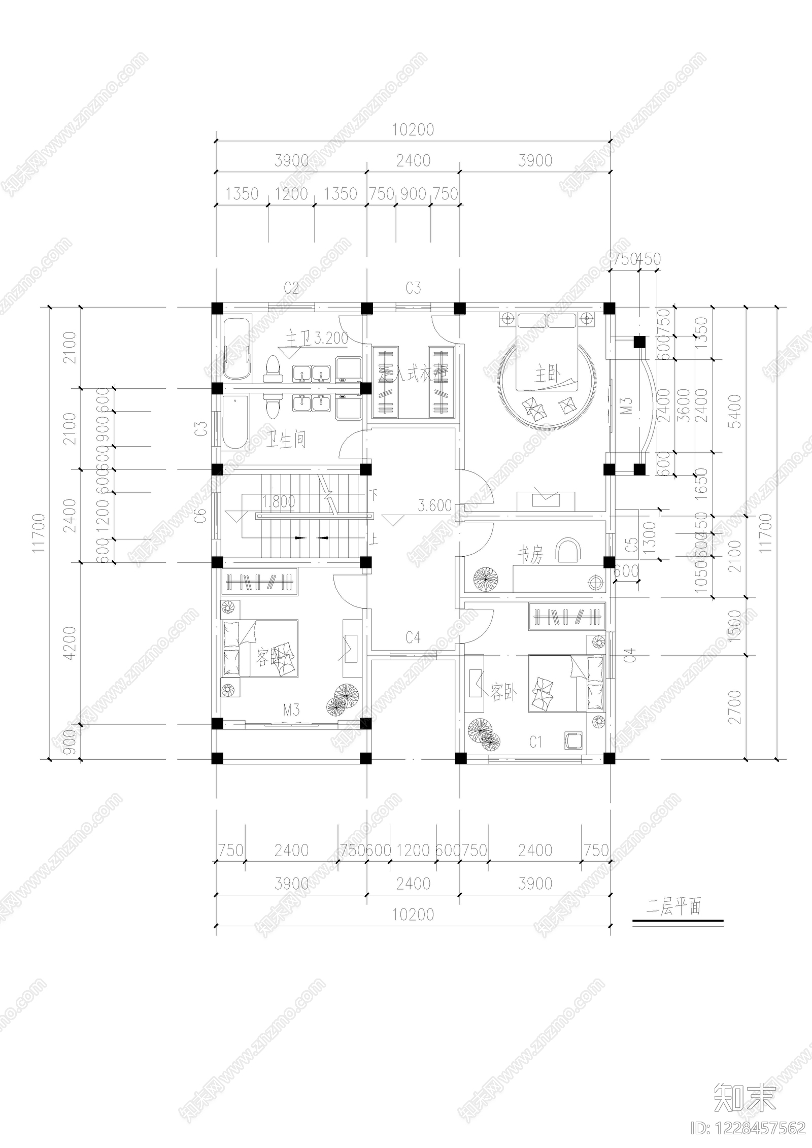 别墅建筑cad施工图下载【ID:1228457562】