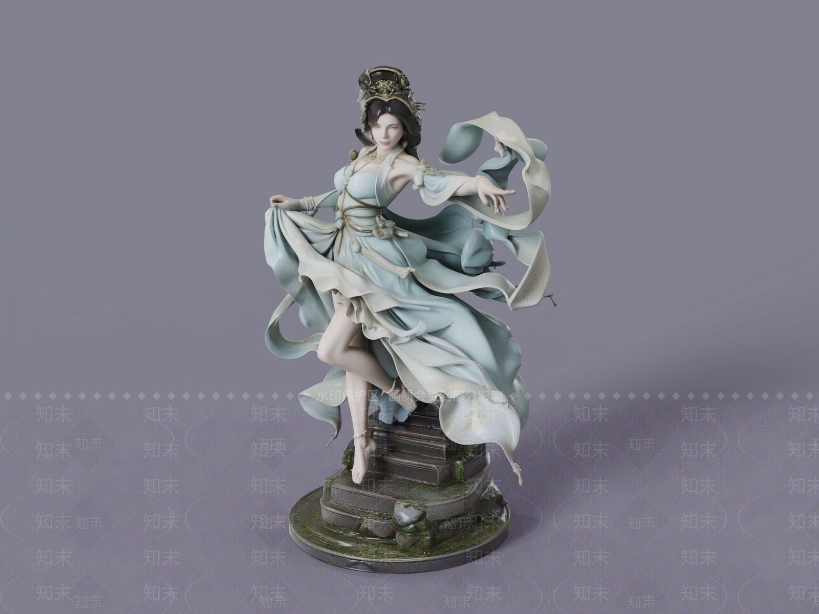 中式雕塑摆件3D模型下载【ID:1228459152】