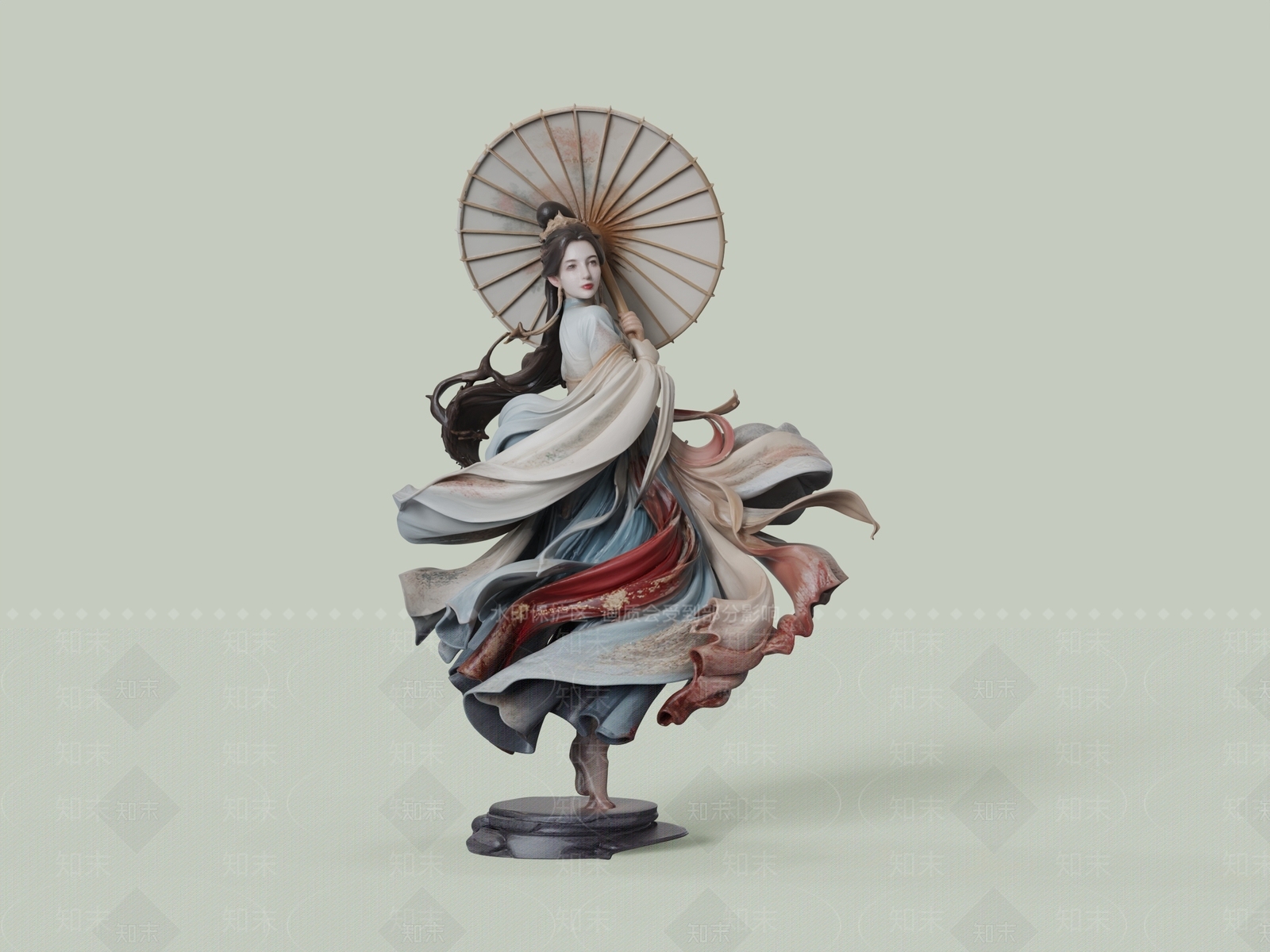 中式雕塑摆件3D模型下载【ID:1228461385】
