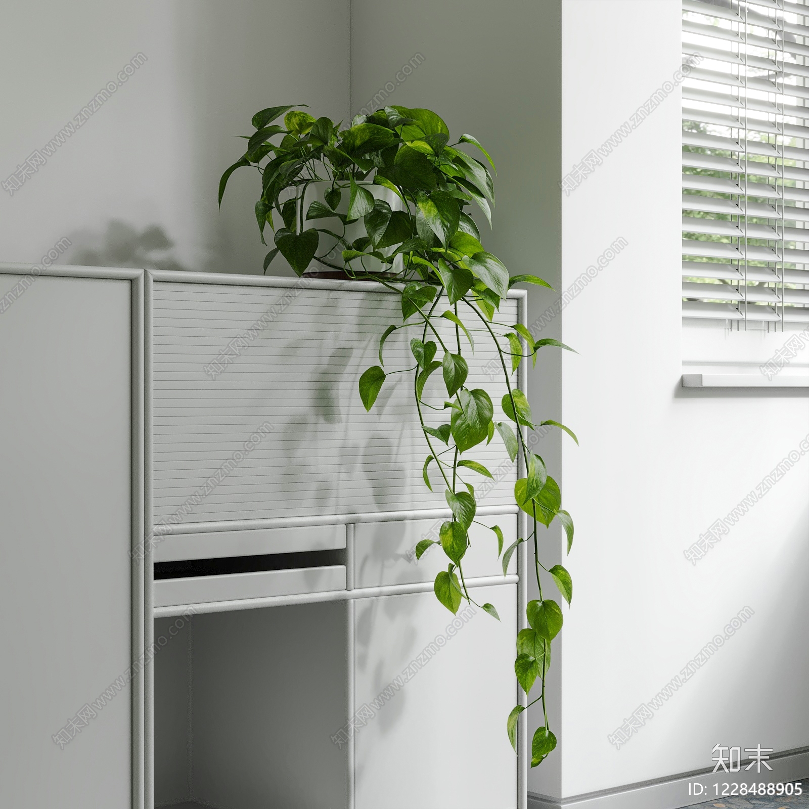 极简绿植摆件SU模型下载【ID:1228488905】