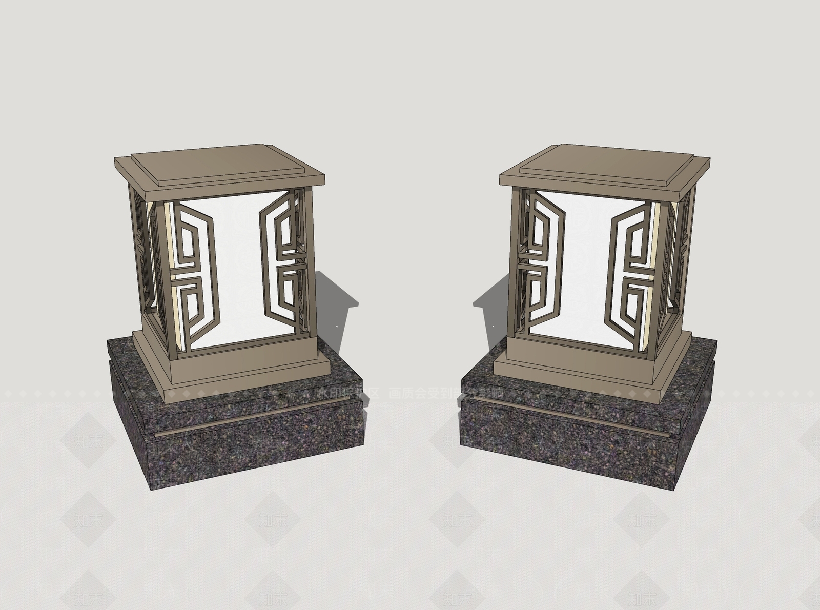 新中式景观灯SU模型下载【ID:1228489311】