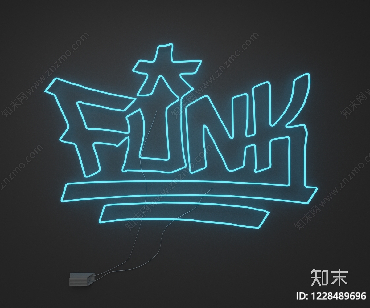 赛博朋克风霓虹灯SU模型下载【ID:1228489696】