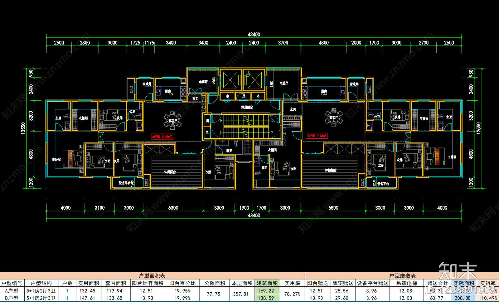 住宅楼建筑cad施工图下载【ID:1228491668】