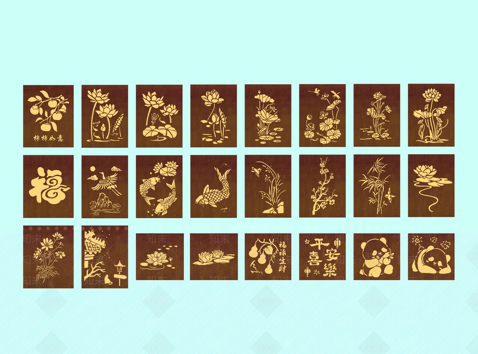 中式挂画组合SU模型下载【ID:1228493971】