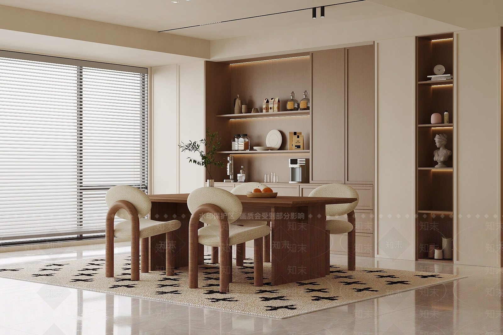 中古风家居餐厅3D模型下载【ID:1228494180】