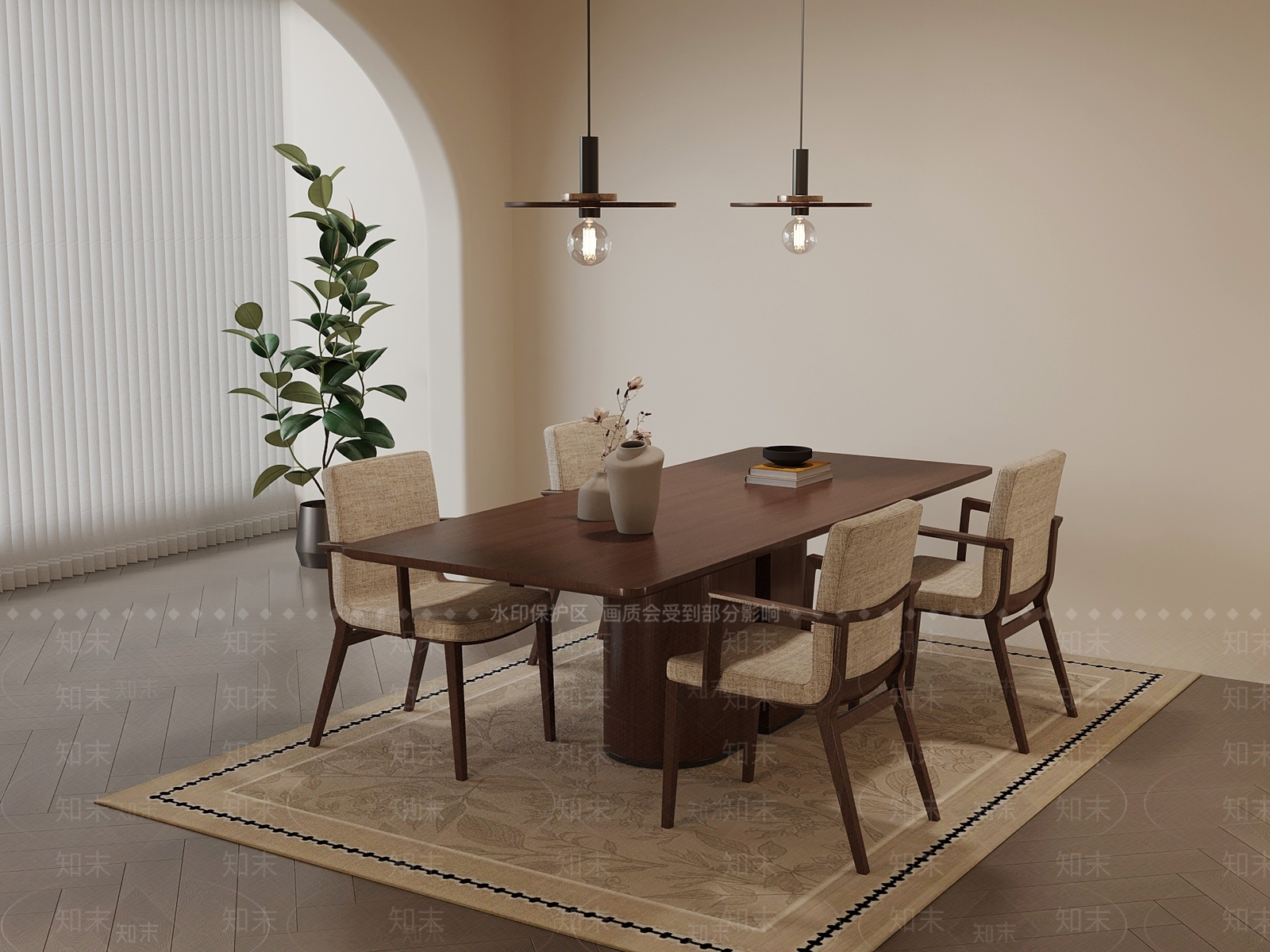 休闲桌椅3D模型下载【ID:1228495365】