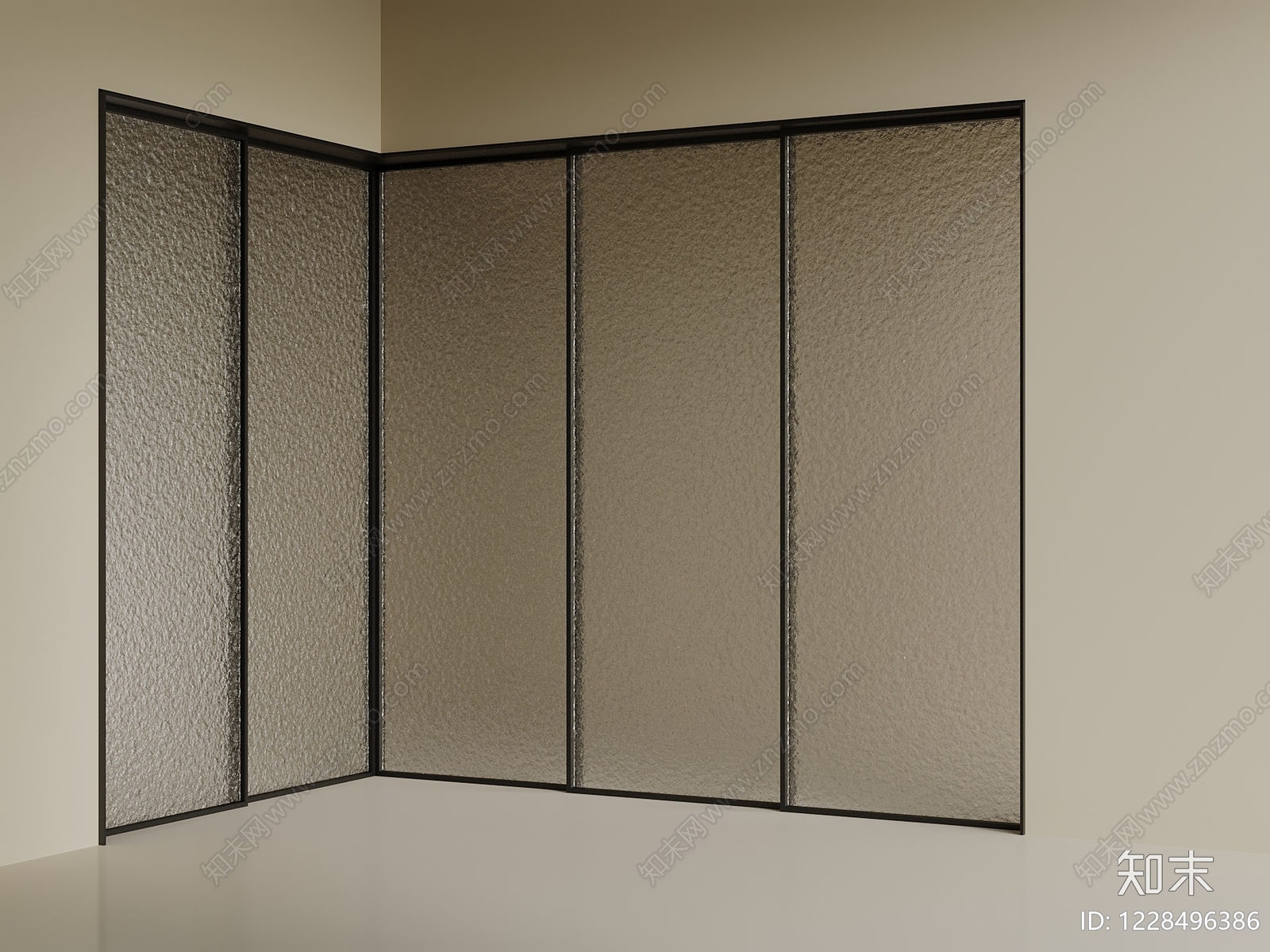 极简推拉门3D模型下载【ID:1228496386】