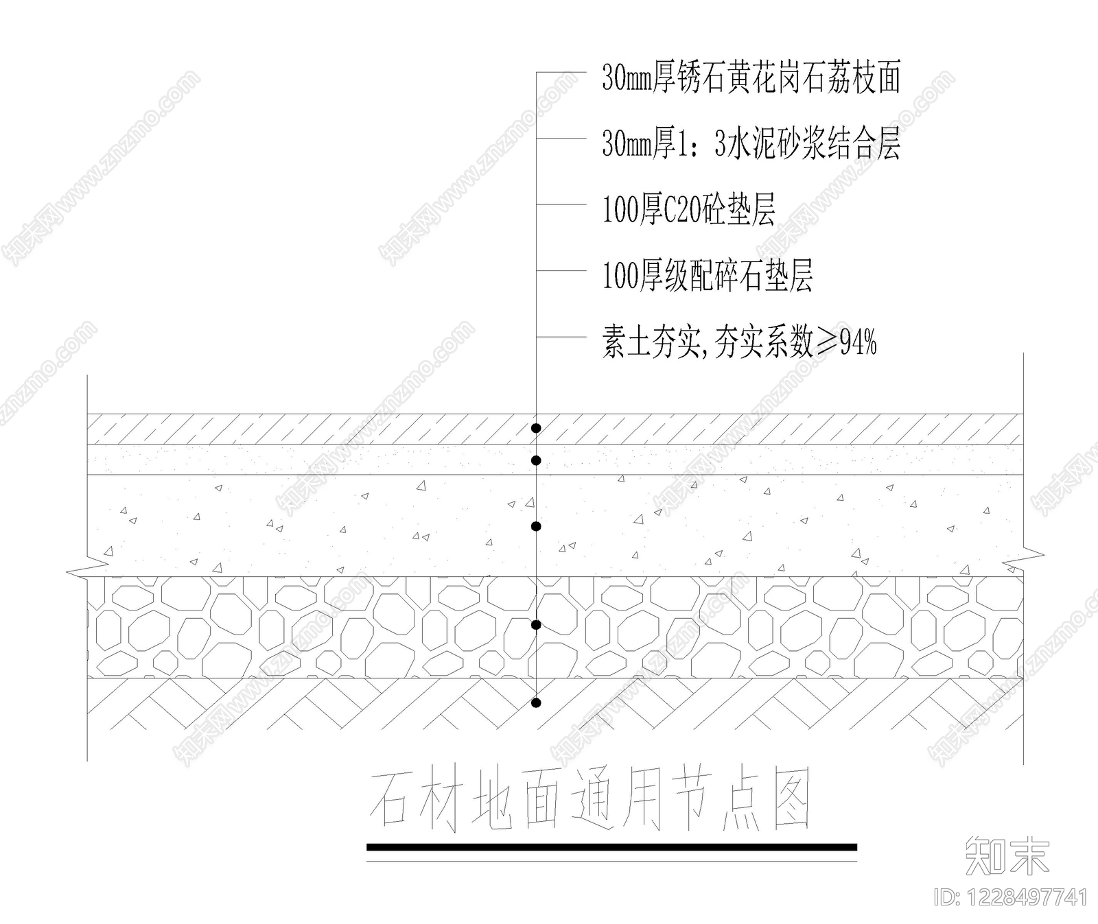 路面节点cad施工图下载【ID:1228497741】