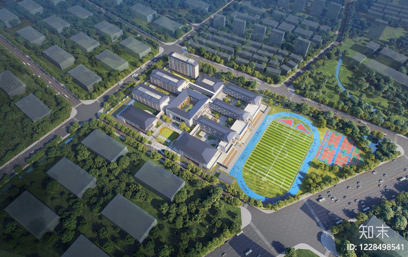 学校建筑cad施工图下载【ID:1228498541】