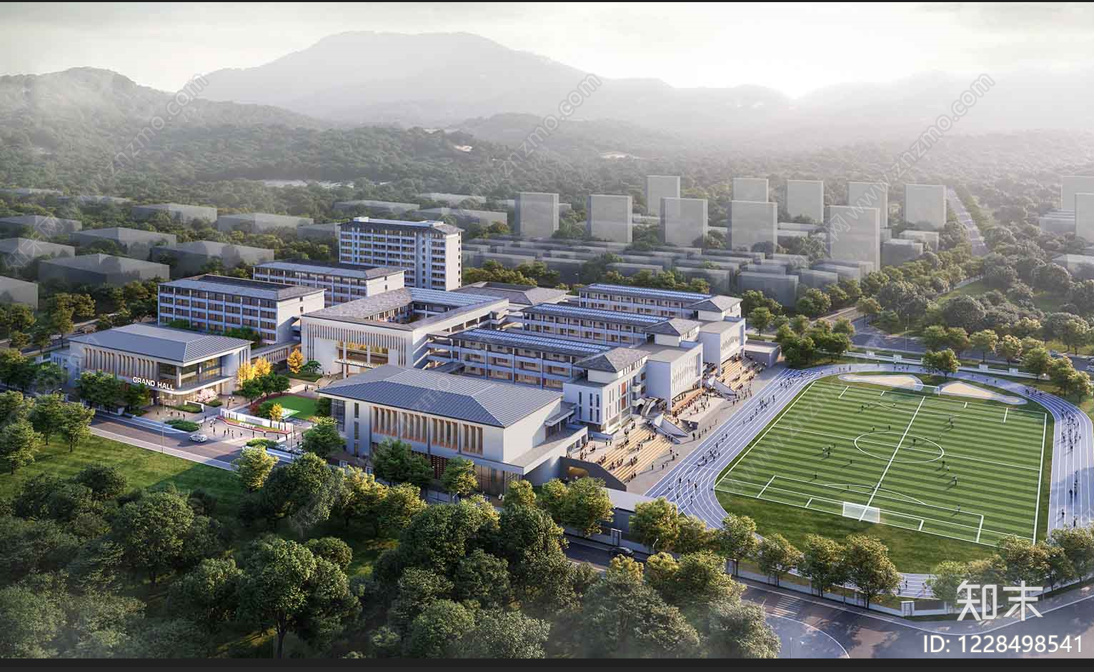 学校建筑cad施工图下载【ID:1228498541】