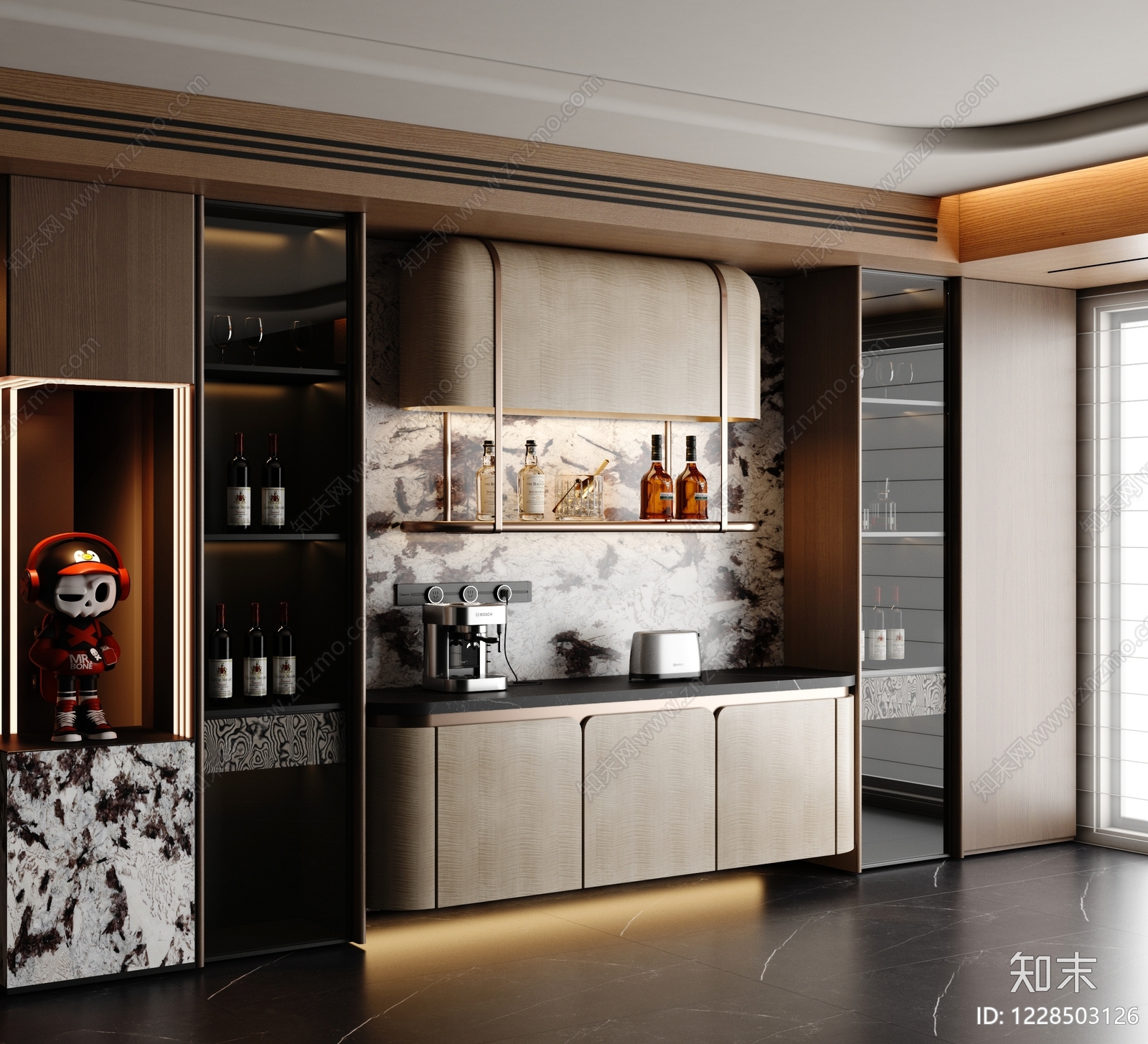 轻奢家居餐厅3D模型下载【ID:1228503126】