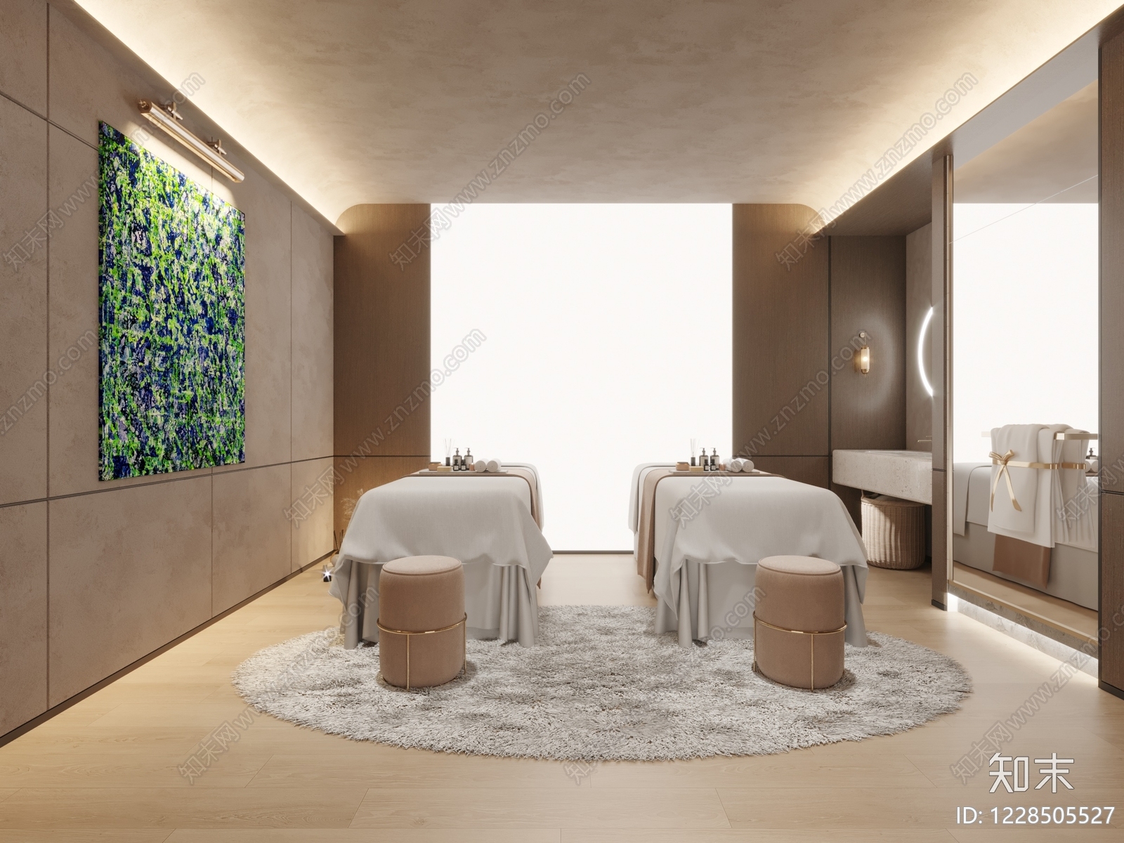 轻奢美容院3D模型下载【ID:1228505527】