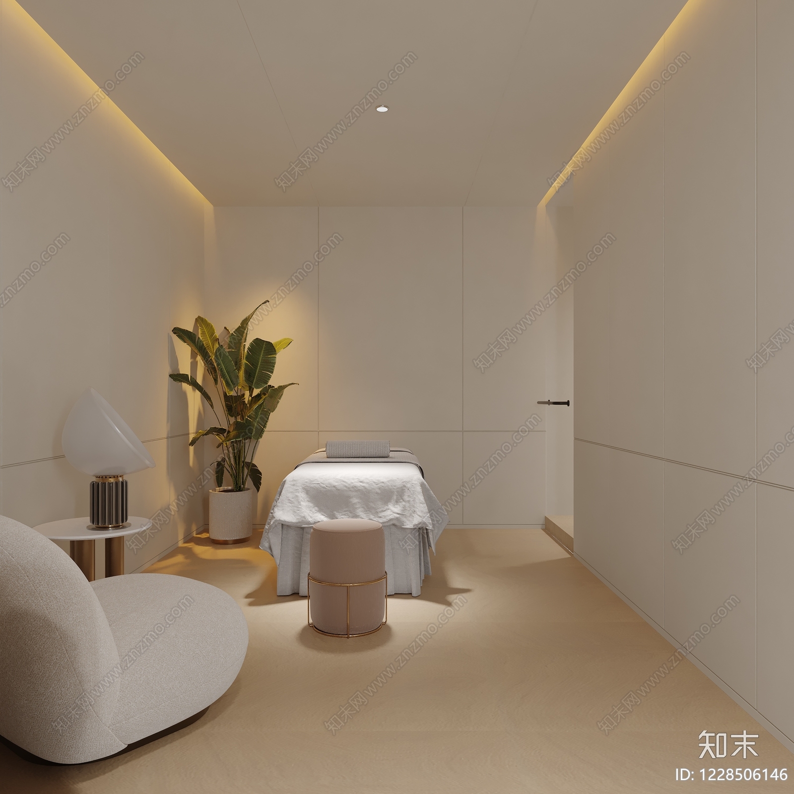 奶油风美容院3D模型下载【ID:1228506146】