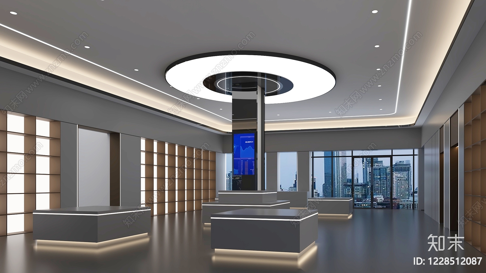 现代简约科技展厅3D模型下载【ID:1228512087】