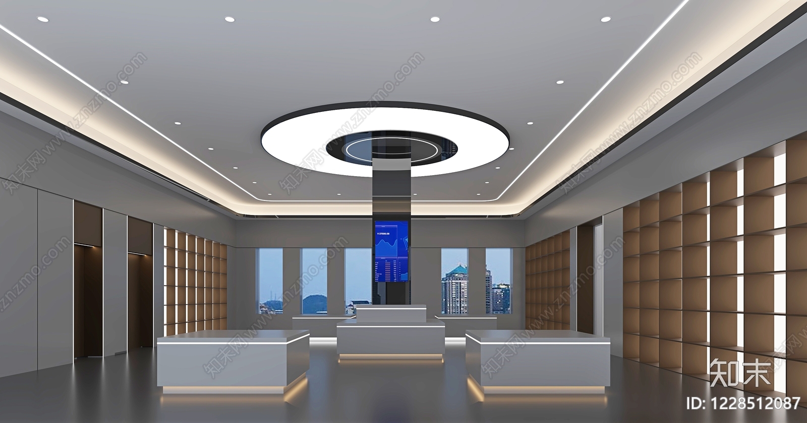 现代简约科技展厅3D模型下载【ID:1228512087】