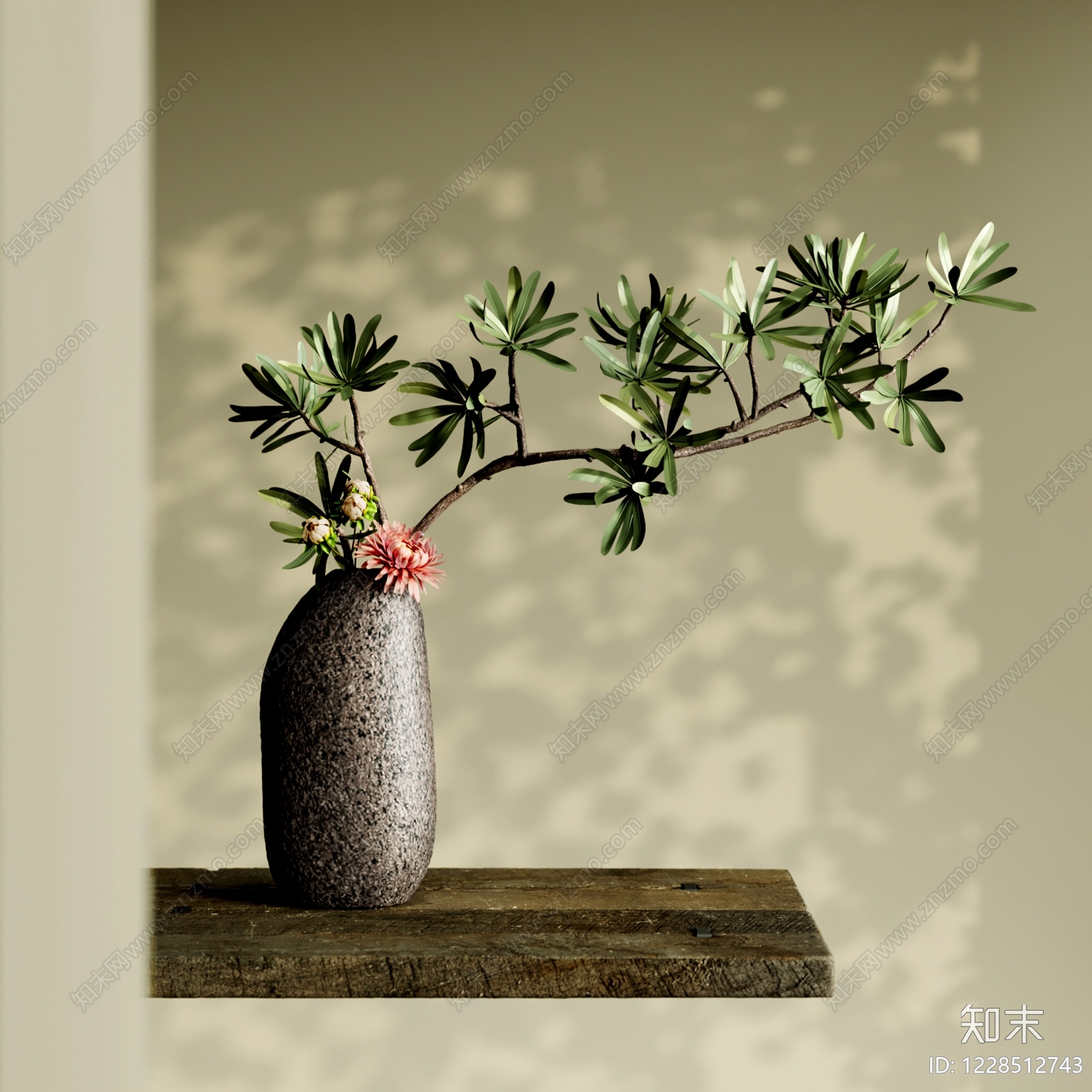 禅意花艺3D模型下载【ID:1228512743】