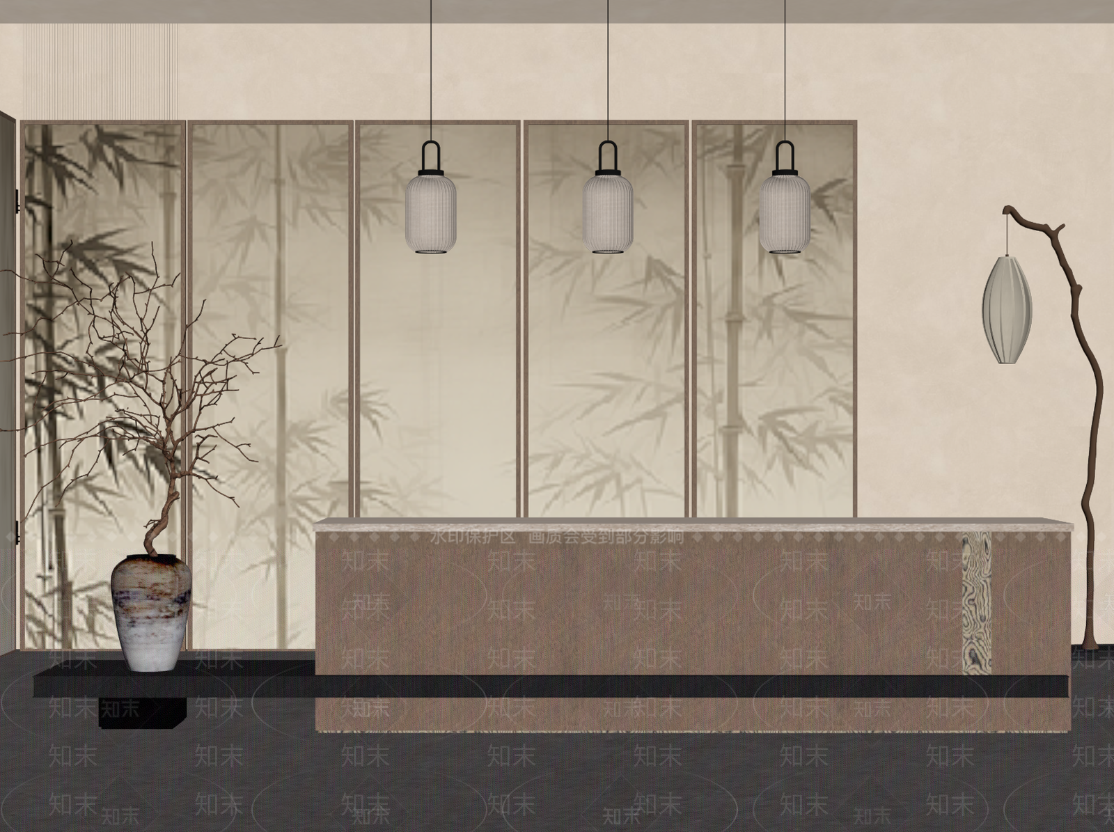 新中式前台SU模型下载【ID:1228512958】