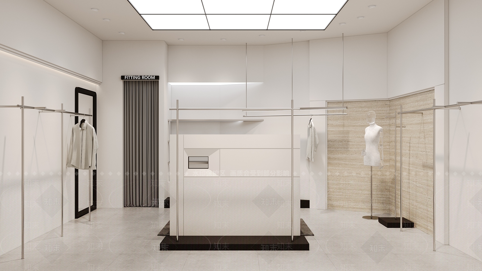现代简约服装店3D模型下载【ID:1228515508】