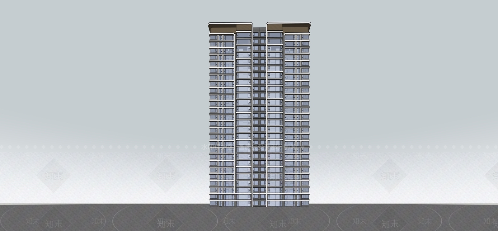 现代主义高层住宅SU模型下载【ID:1228522149】