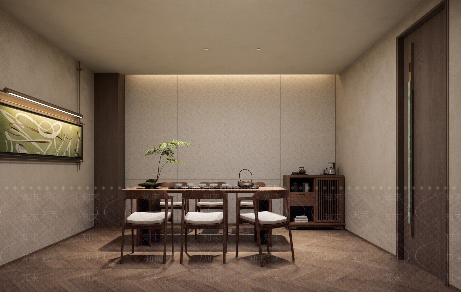 新中式茶馆SU模型下载【ID:1228523405】