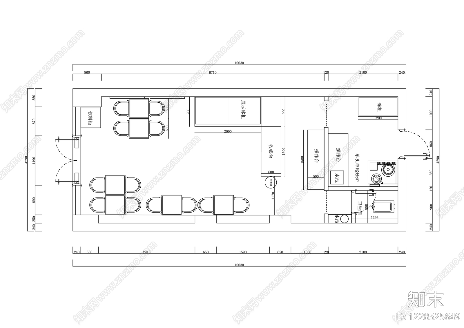 其他餐饮空间cad施工图下载【ID:1228525649】
