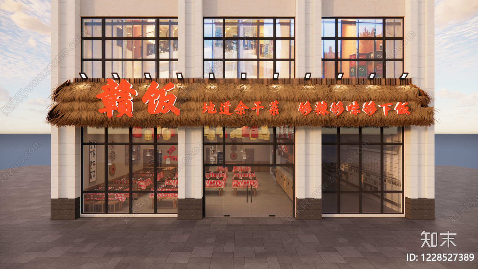中餐厅cad施工图下载【ID:1228527389】