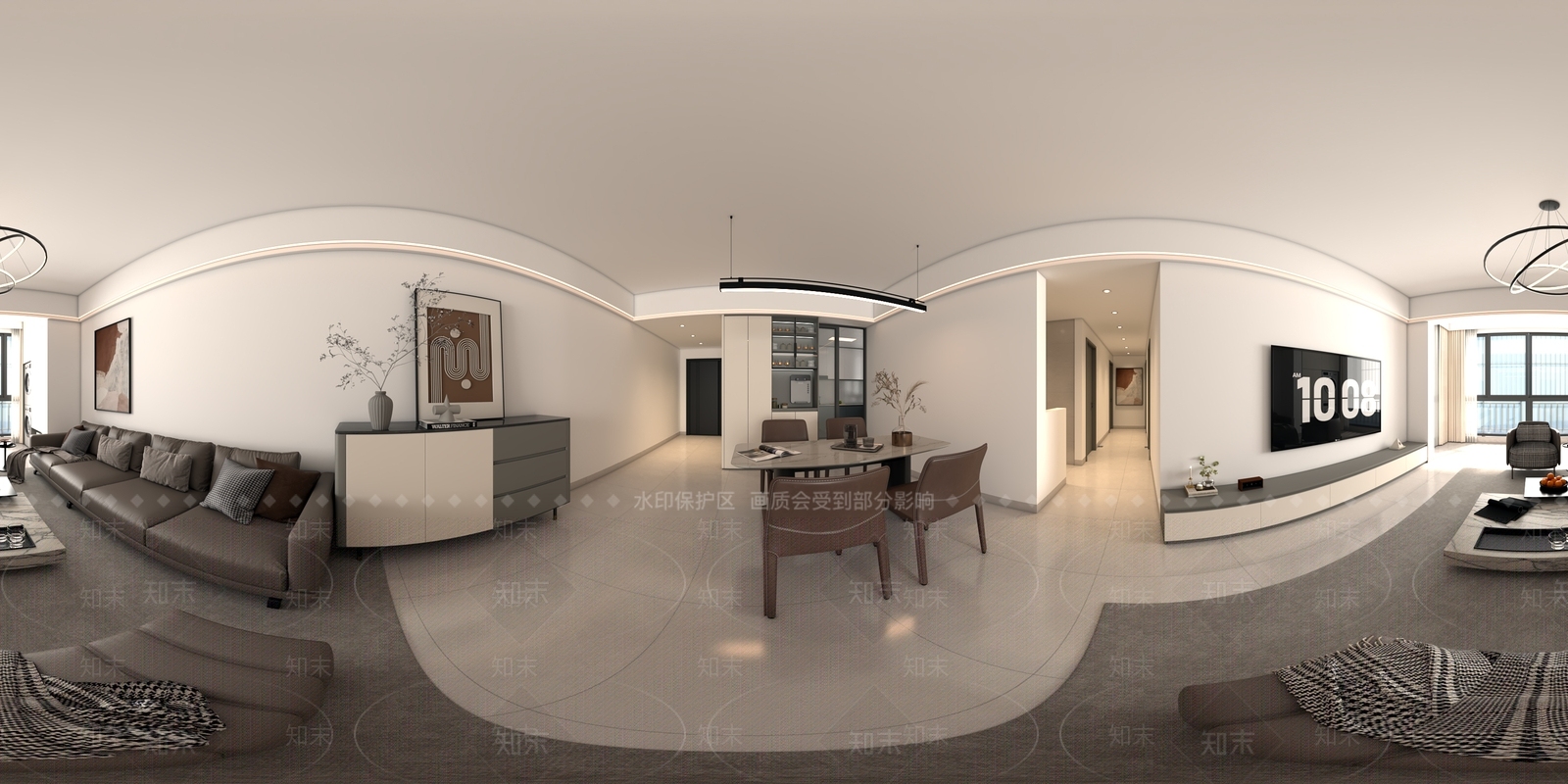 现代简约家居客厅3D模型下载【ID:1228528676】