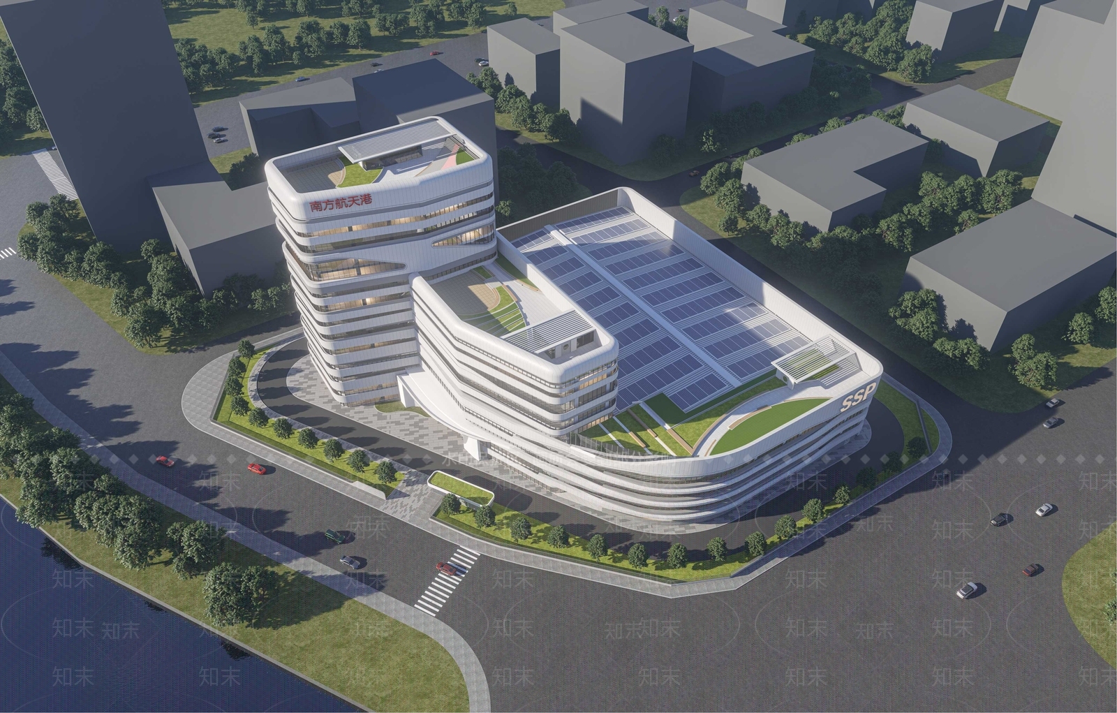 现代主义研发厂房SU模型下载【ID:1228529976】